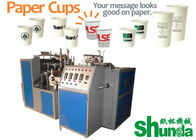 Hot Air Sealing Paper Tea Cup Making Machine With Mitsubishi PLC Control 2oz - 32oz